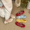 French retro shallow mouth inner height increase single shoes women's summer 2025 new with skirt soft sole versatile Mary Jane shoes