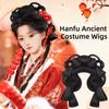 Kopfschmuck Hanfu Antikes Kostüm Perücken Schwarzer integrierter Dutt Fotografie