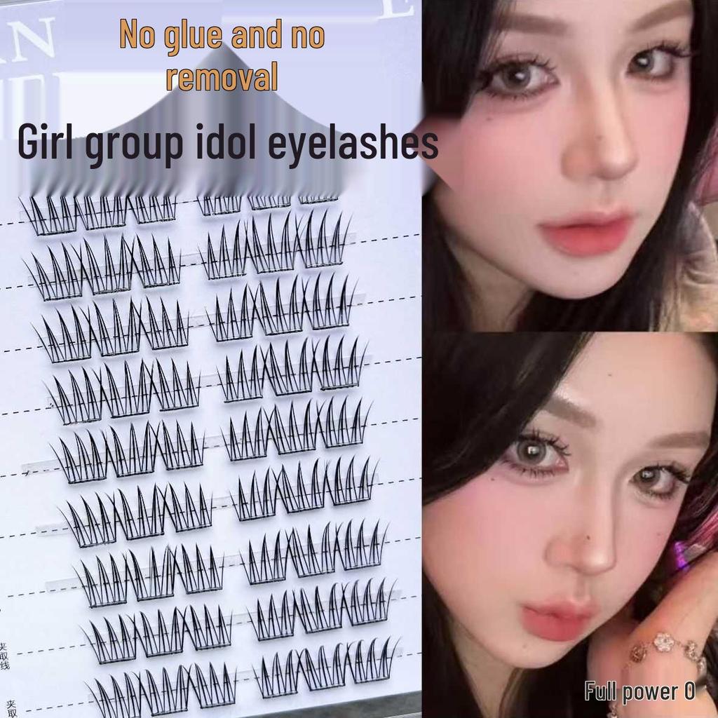 Glue-Free Zhang Yuanying Style Idol ACE False Eyelashes: Natural, Realistic, Segmented, Various Specifications