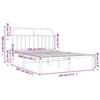 VidaXL Metal Bed Frame with White Headboard 140x200 Cm 352628