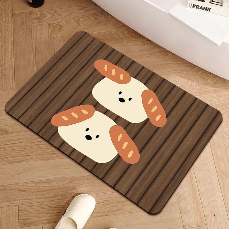 Ins vind tecknad söt kiselgur mjuk golvmatta absorberande halkfri snabbtorkande badrum toalett entrédörrmatta