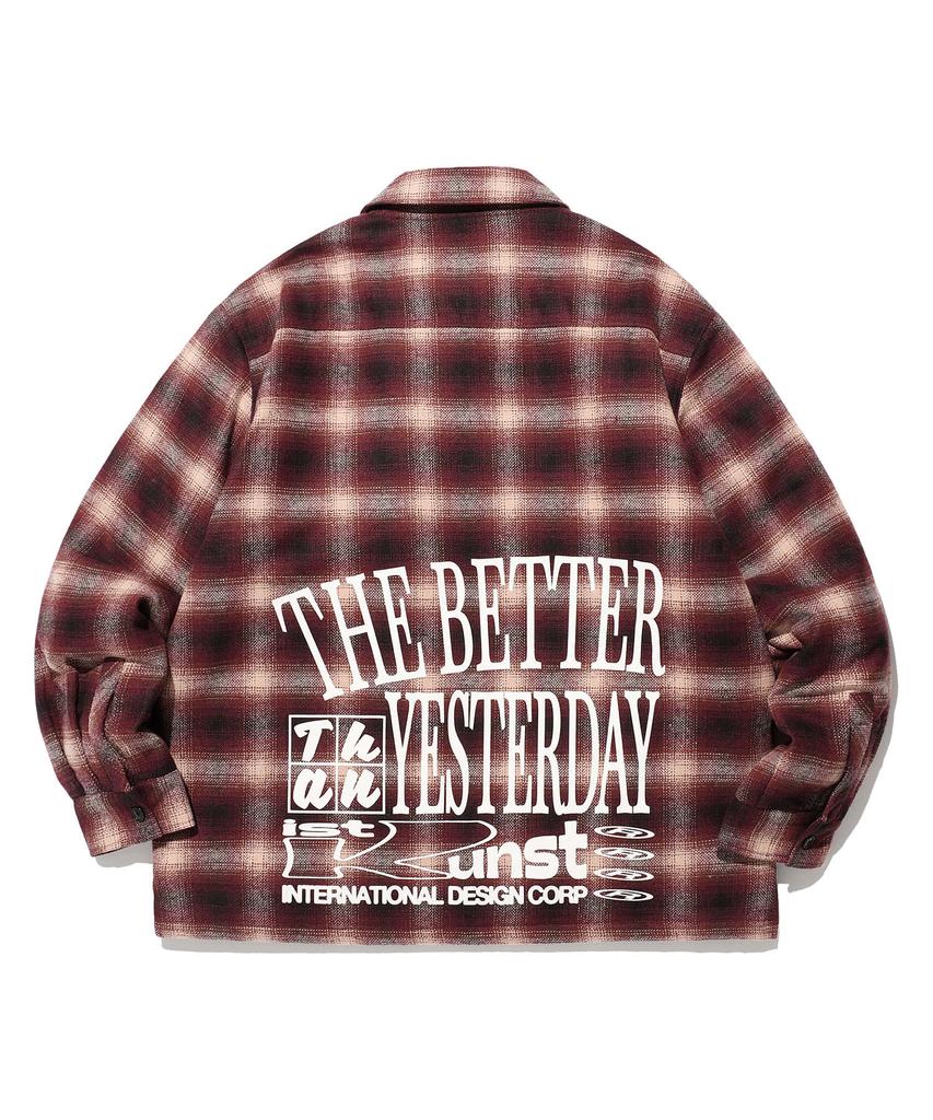 Istkunst Plaid Flannel Zip Jacket_Red(Ik2Dfmb908A)
