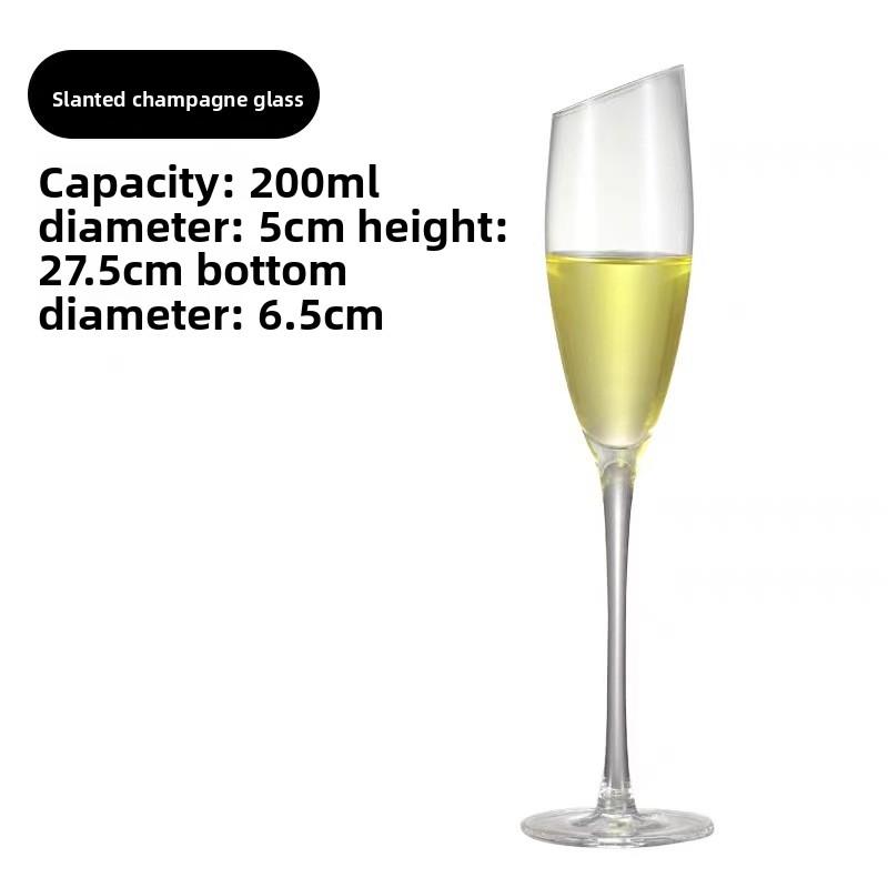 Crystal Champagne Flute Set for Sparkling Wine Cocktail Glass Home Use Creative Tall Stemware Elegant High Aesthetic Gift Box