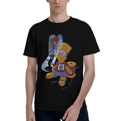Custom Male S-Simpsoned Die Bart Die T Shirts Short-Sleeve Cotton Tshirts Streetwear T-shirt Casual  Tees Loose Fit Clothes