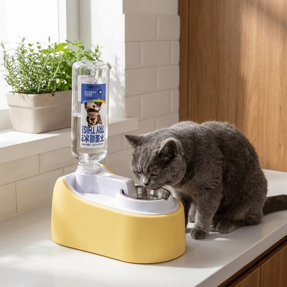 Large Capacity Cat Automatic Water Dispenser Non Slip Base Pet Water Bowl Travel