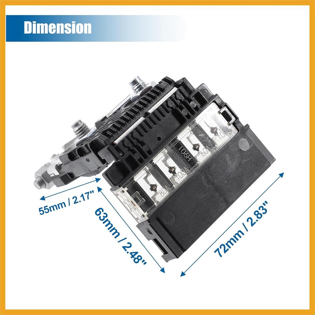 24380-JA00A Multi Block Fuse for Nissan Maxima Murano 2009 2010 2011 2012 2013 2014 5 Circuit Automotive Circuit Fuses 24380JA00A Replacement