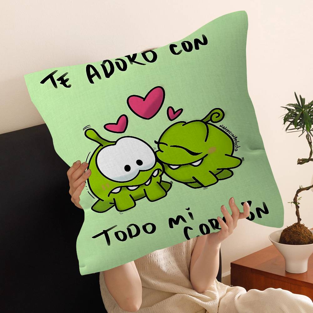Cartoon oOm cute nNomm Pillow Gifts Home Office Furnishings Bedroom Sofa Car Cushion Cover case xcm