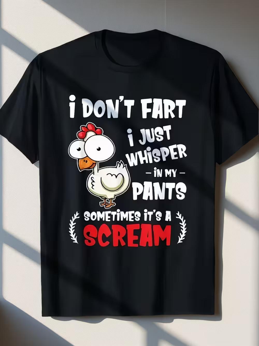 Funny Chicken Lover T-Shirt -  I Don T Fart L