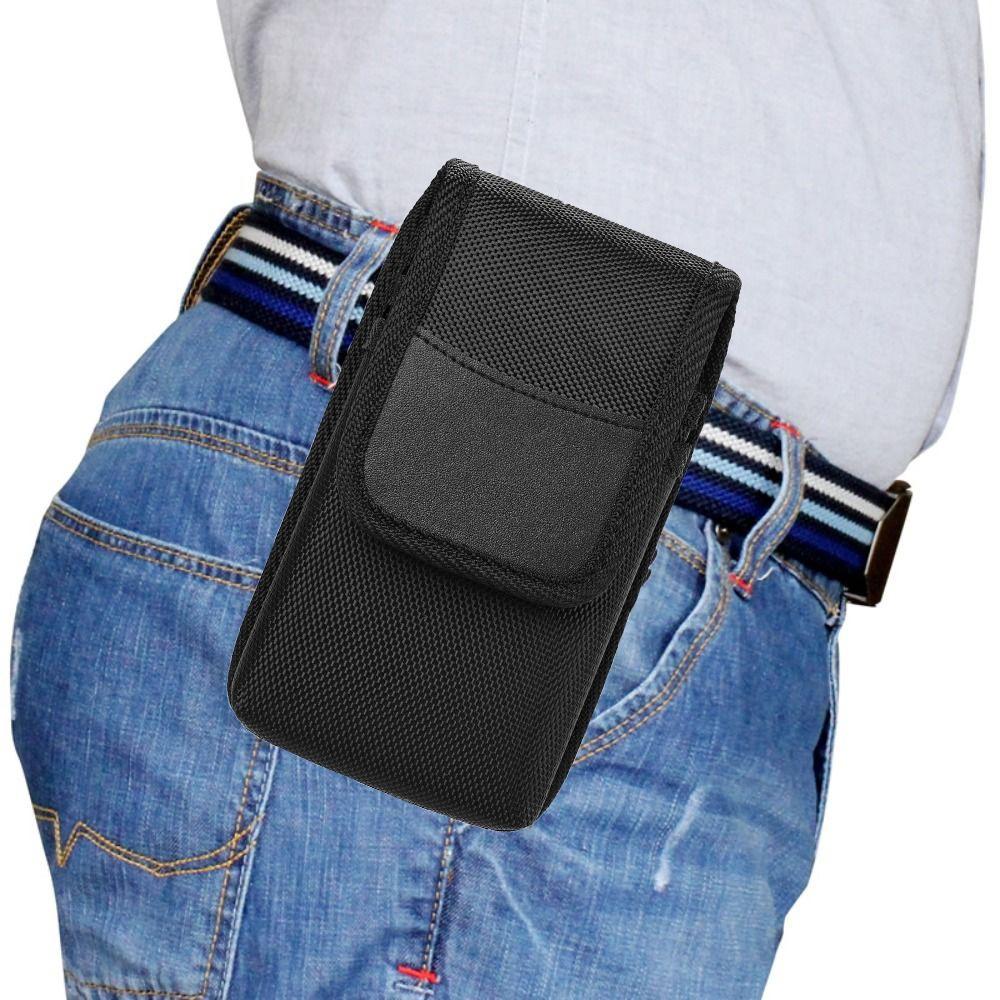 Waist Pack Man Mobile Phone Bag Double Pockets Phone Waist Bag Mobile Phone Pouch  Outdoor Sports