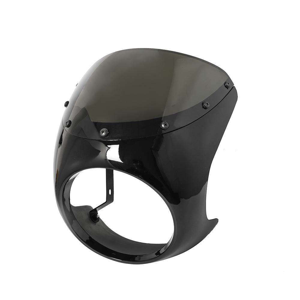 For Harley Sportster Bobber Touring Honda Motorcycle Universal Cafe Racer 7inch Headlight Handlebar Fairing Windshield Kits