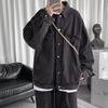Men's Retro Washed Denim Jacket - Hip Hop Hong Kong Style, Versatile, Loose Fit for Spring & Autumn