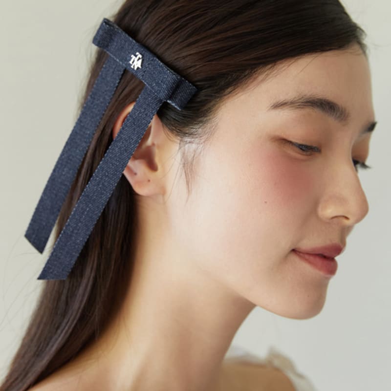 TATIANA Denim Ribbon Tie Hair Pin HB2236