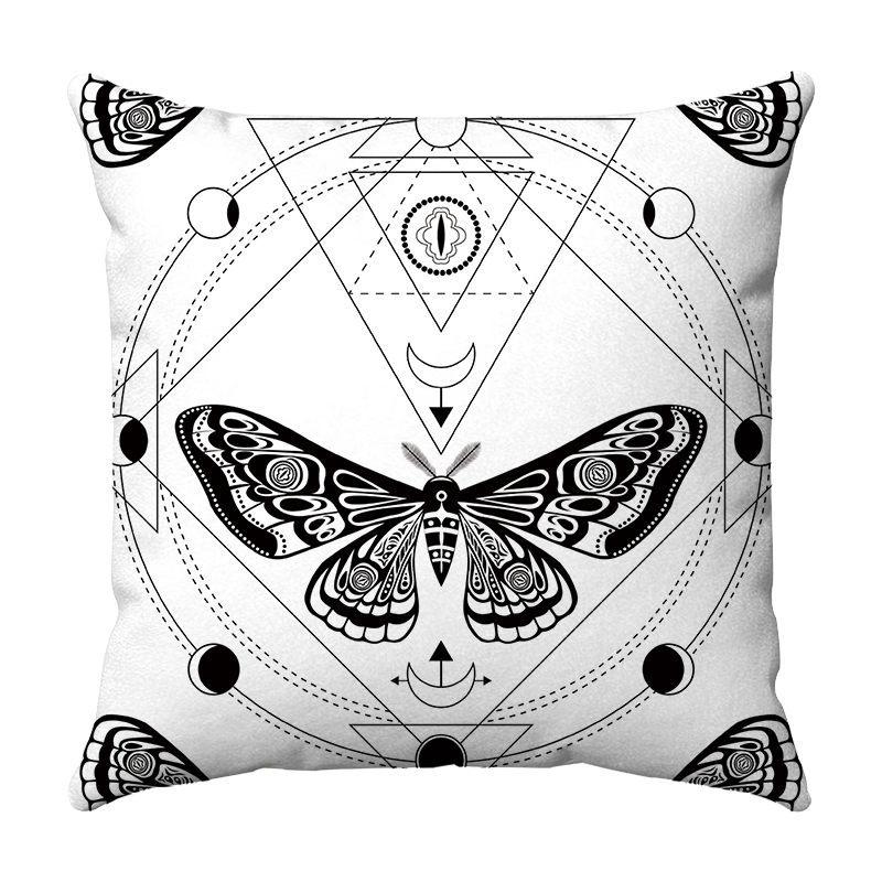 Divination and butterflies Digital printing short plush pillow covers for car sofa office cushion cover home goods 60x60cm
