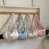 Spring Shimmer Satin Polka Dot Adjustable Shoulder Strap Women's Handbag