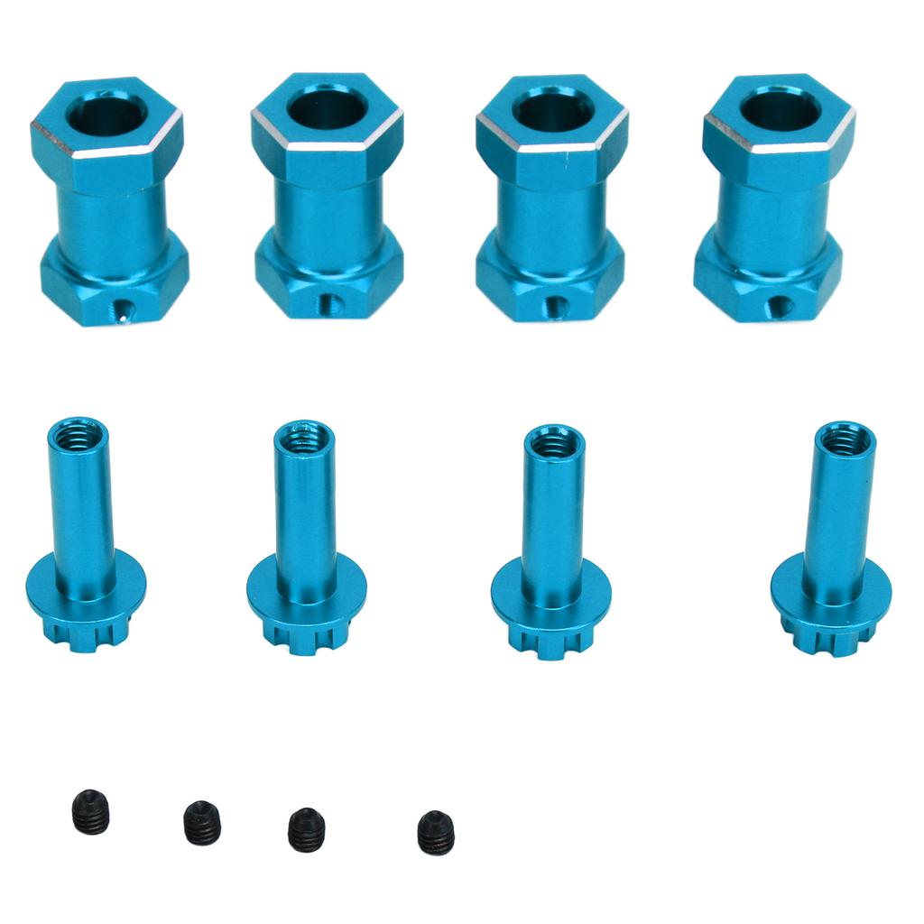 4 Pcs RC Wheel Hex Hub Aluminum Alloy Replacement 12mm Hex Hubs Extension Combiner for 1Celsius10 RC Climbing Car
