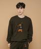 D So H Teddy Bear Embroidered Sweatshirt [Khaki]