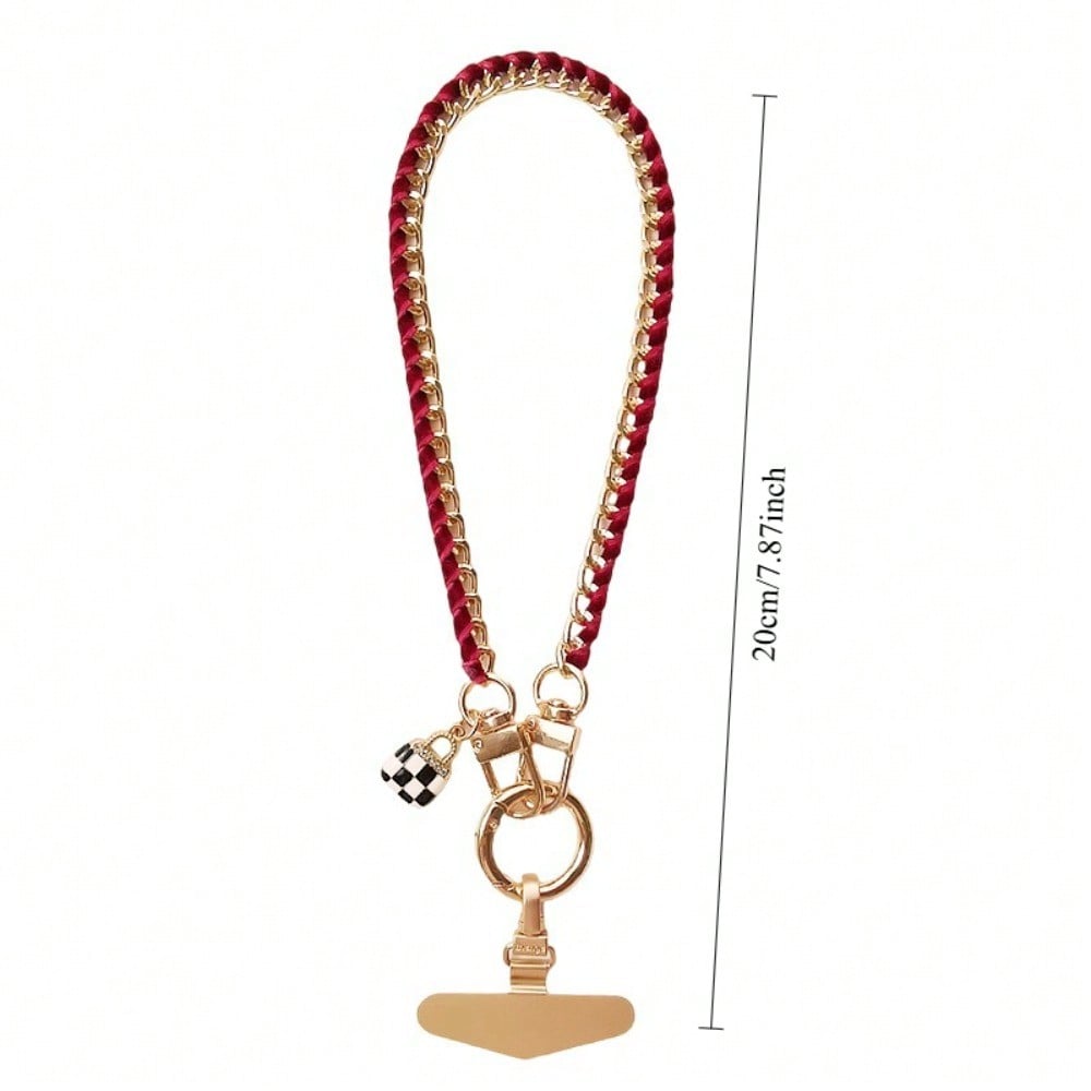 Bracelet, Mobile Phone Lanyard, Women's Chain, Wrist Rope, Short Round Buckle, Strong.