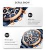 Curren 8361 Waterproof Quartz Men's Multi-Function Watch with Six-Hand Calendar