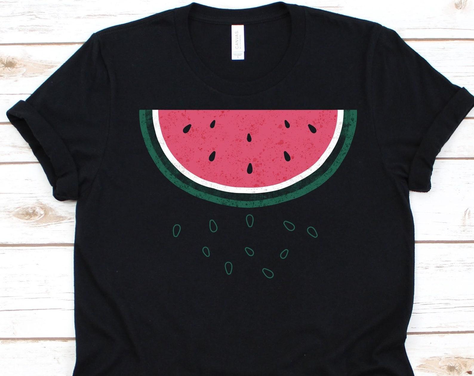 Watermelon Half Slice Shirt, Watermelon Lover Gift, Sliced Watermelon, Citrullus Lanatus, Summer Fruit Design, Watermelon Shirt, Fruit Lover L