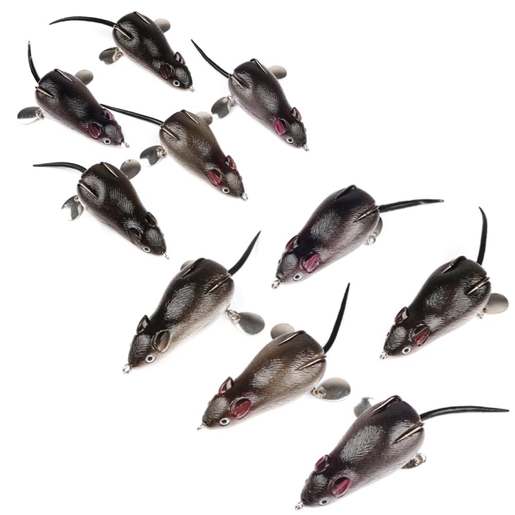 3D Mice Fishing Lure Kit Fishing Frog Bass Pike Snakehead Topwater Fishing Frog Lure Bait 17.43g / 7cm
