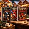 Surprise Daily Countdown Boxes Dragon Advent Calendar 2026, 24 Day Bookish Christmas with Lover Collections Mini Acrylic Dragons, Fantasy Book