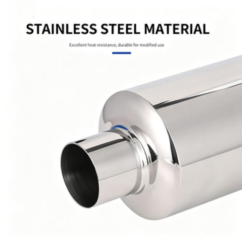 Universal Stainless Steel Exhaust Pipe Muffler 4-inch Inlet