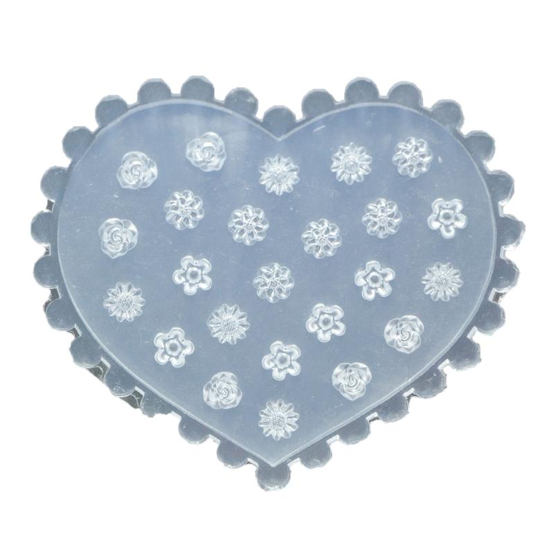 3D Nail Art Silicone Carved Mold Acrylic Nail Art Tools Nail Art Decor Mold Nail Art Template Mould Resin Jewelry Molds