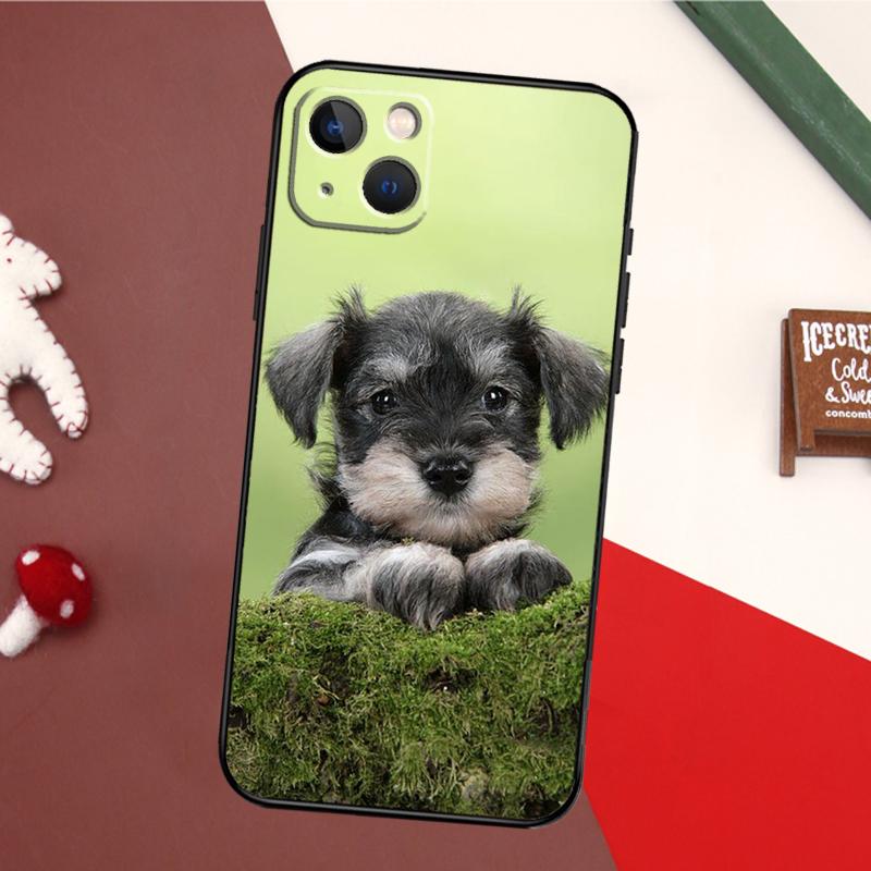 Schnauzer Puppy Dog Case For iPhone 13 Pro Max 16 15 11 12 14 17 Pro Max mini 15 16 Plus 16e 17 Air Back Cover