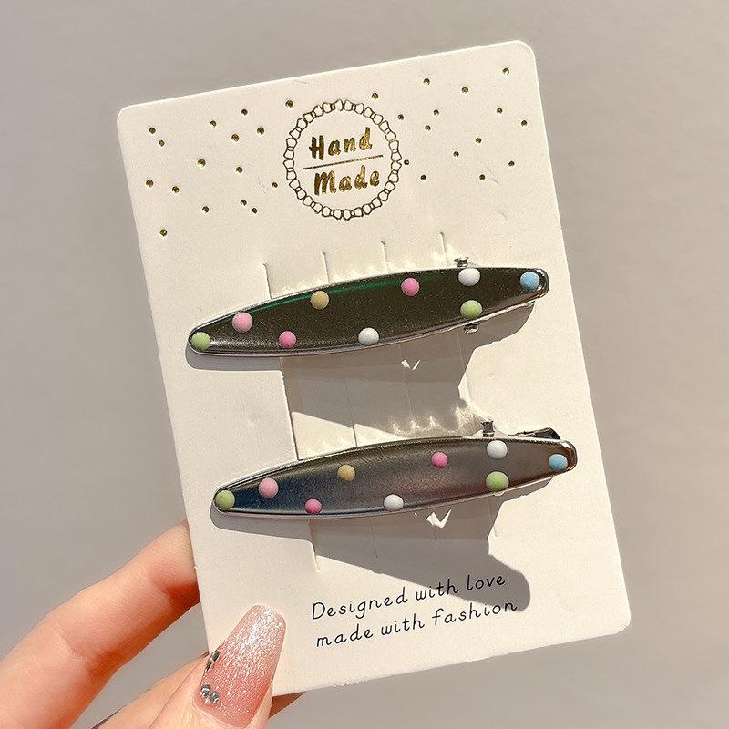 Silver Y2K Style Women S Hair Clip Elegant Metal Duckbill Clip Side Bangs Hair Clip Girl S Hair Accessory
