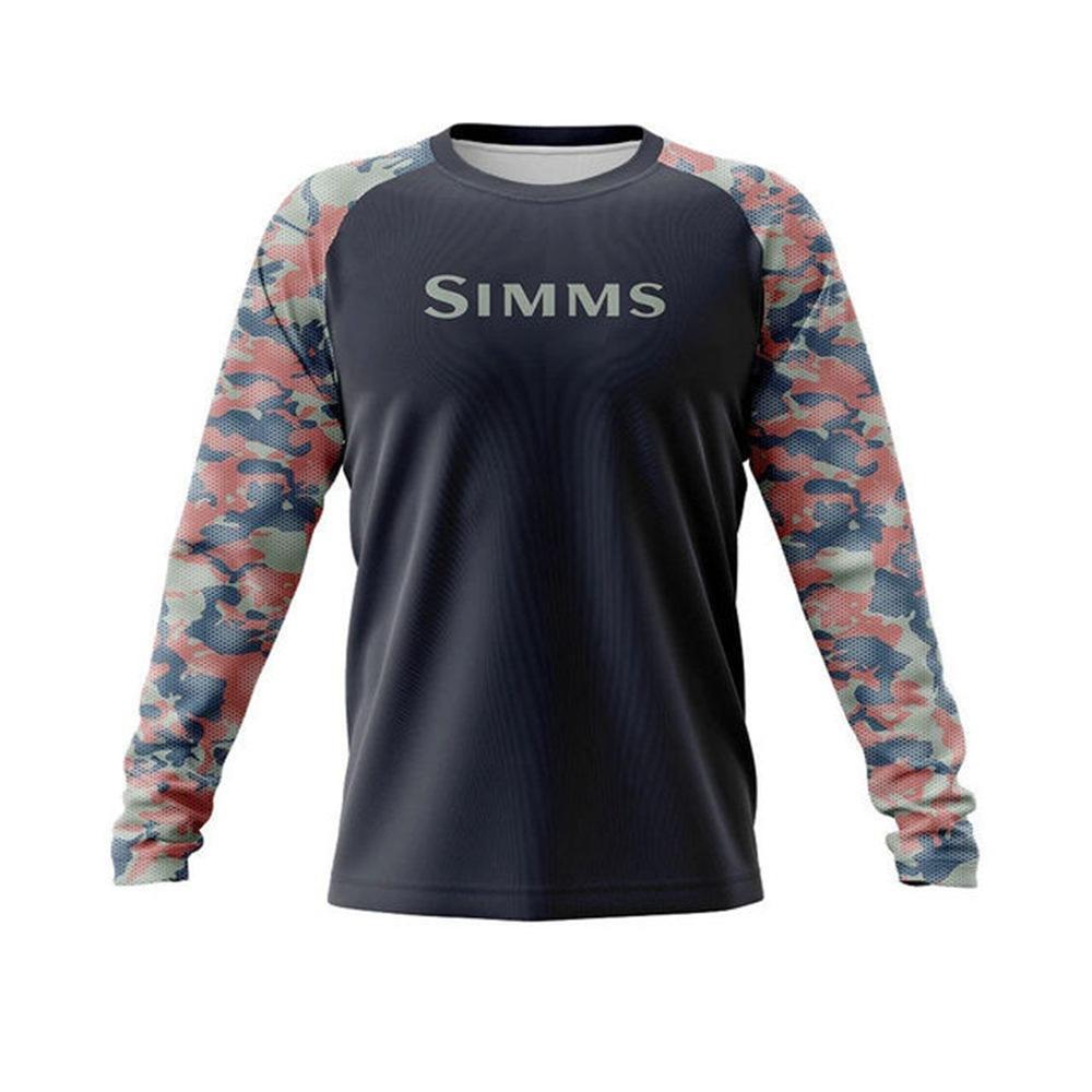 Simms long-sleeved T-shirt summer sunscreen clothes Luya fishing clothes upf50 + quick-drying breathable men's clothing new