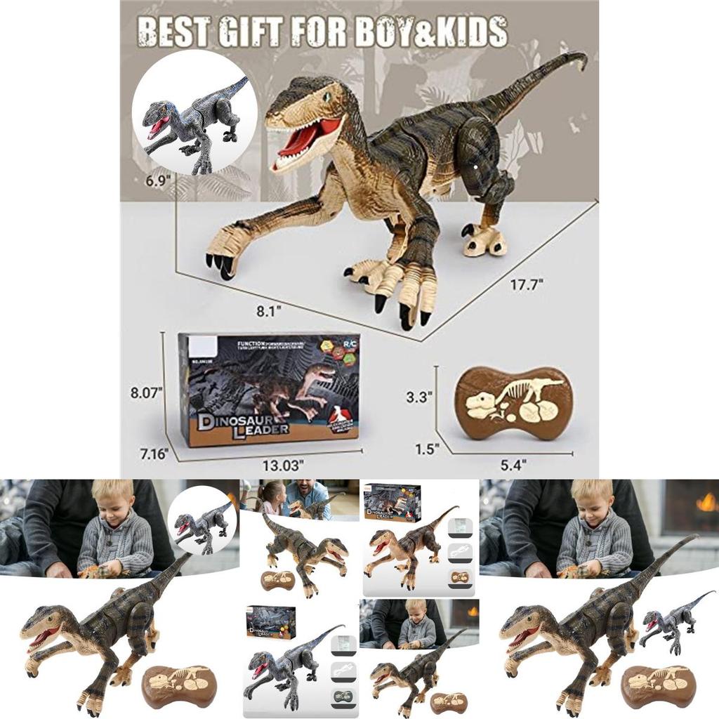 Children's Simulation Rechargeable Remote Control Spraying Dinosaur Toy Intelligent 2.4g Sound And Light Follows Light