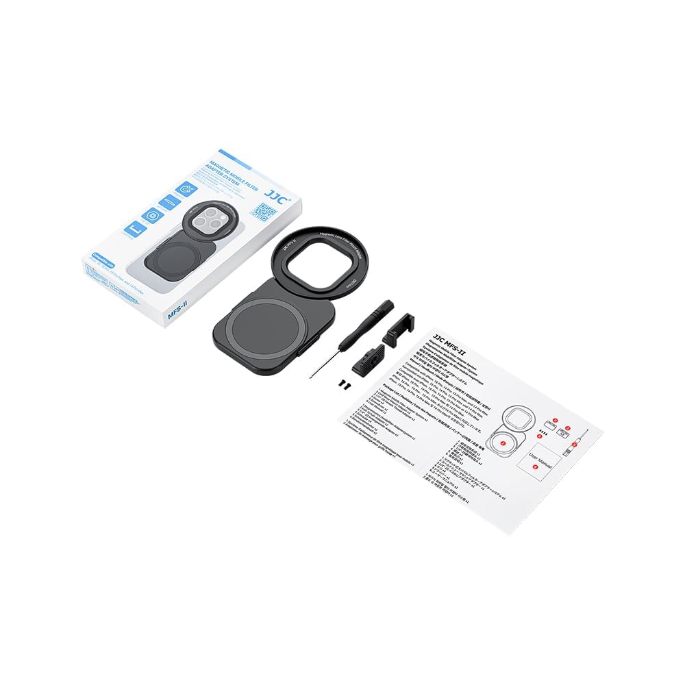 JJC Magnetic MagSafe Compatible Smartphone Lens Filter Adapter for iPhone iPhone 14 14 Pro and iPhone 14 Magnetic Lens Filter Stand with Standard