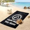 Linkin Park Custom Beach Towel, Print Your Name Text Lightweight Absorbent Towel for Swimming Travel