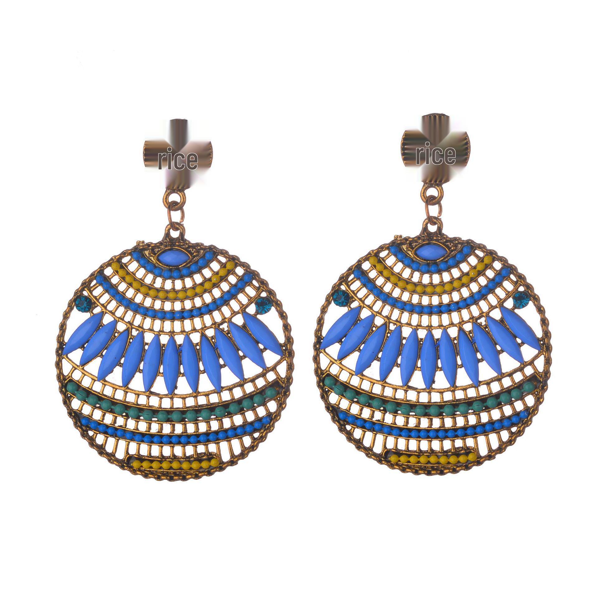 European American Fashion Retro Punk Eye-Shaped Stud Earrings