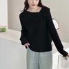 Women's Irregular Lapel Knit Sweater - Autumn/Winter Lazy Style