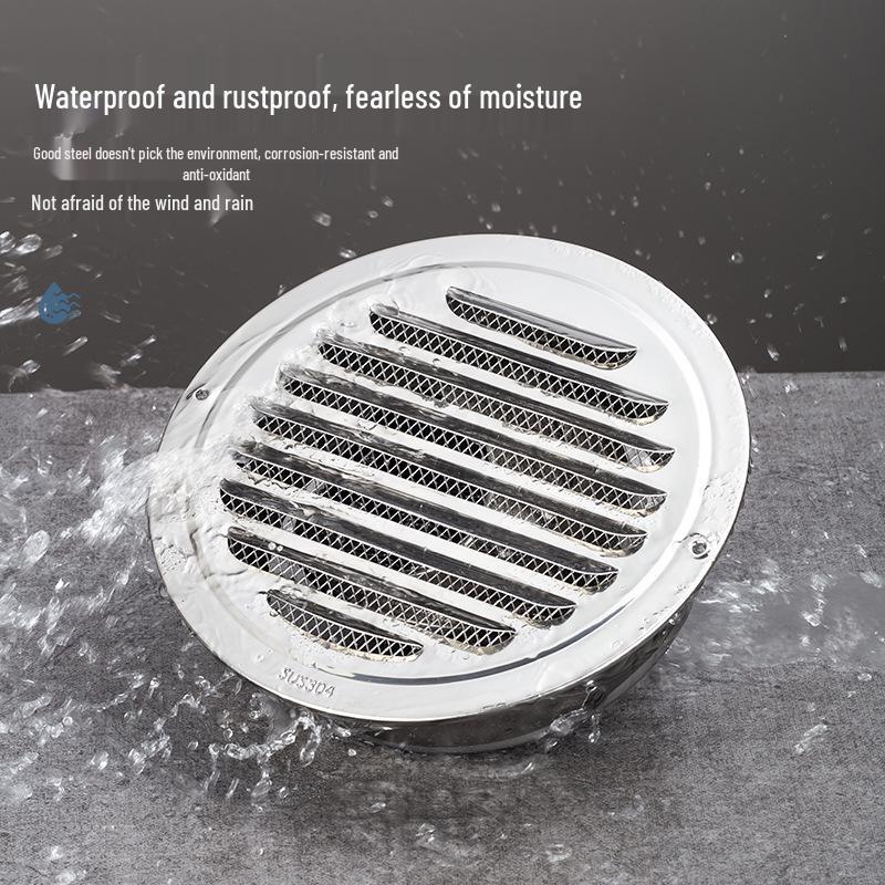 304 Nerezová ocel Plochá hlava Vnější Větruodolná Ventilační krytka pro Vstup čerstvého vzduchu