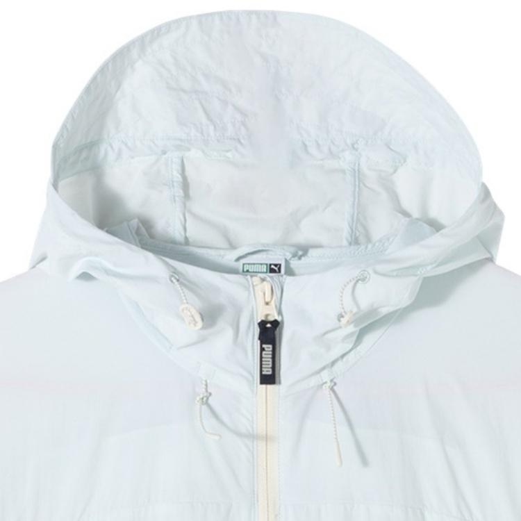 Puma Logo Color Block Hooded Zip-Up Comfortable Casual Jelly Sports Long Sleeve UV Protection Cool Feeling Sun Protection Women Tops 628376-23