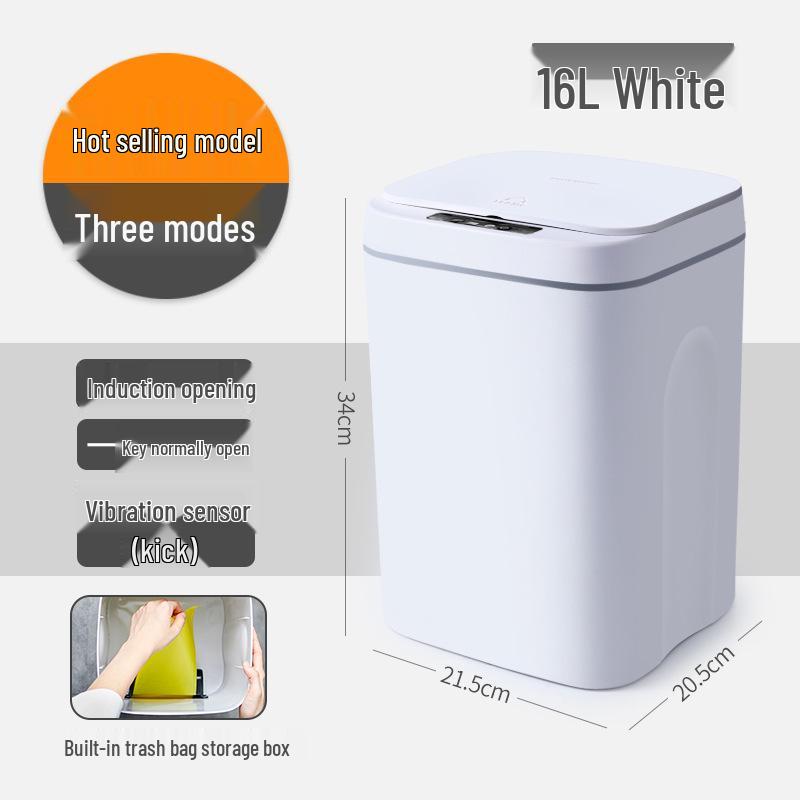 Automatic Smart Induction Trash Can for Home – Large Capacity for Living Room, Kitchen, Bathroom
