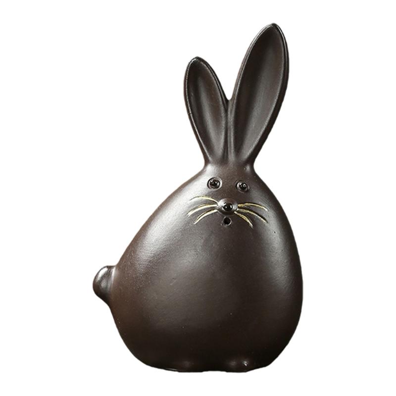 

Rabbit Shape Teas Pet Absorbing Teas Fragrances Handmade in Grape Clay Durable Decorative Item for Years