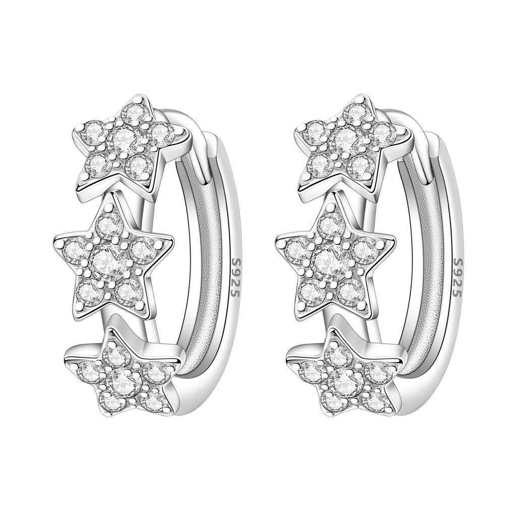Orstarry Original 925 Sterling Silver Blue Star River Earrings Women Hoop Earring Anniversary Jewelry Trendy Gifts