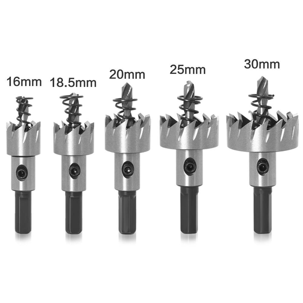 16-30mm 5pcs High Speed Steel Hole Opener Drill Bit For Iron Plate Stainless Steel Drilling Metal Drill Bit Hand Tool Set