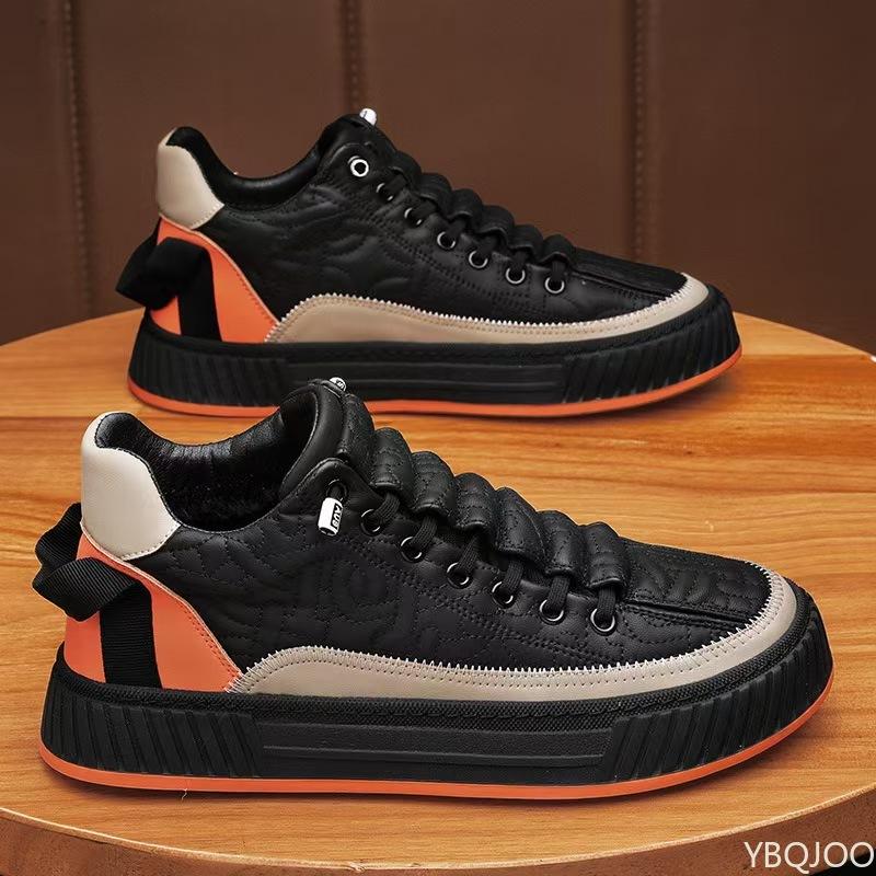 New Men's Waterproof Thick Sole Height Increasing Casual Board Shoes Solid Colod Simple Comfortable Versatile Sports Shoes