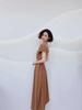 Elegant Pleated Waist-Cinched Solid Summer Dress
