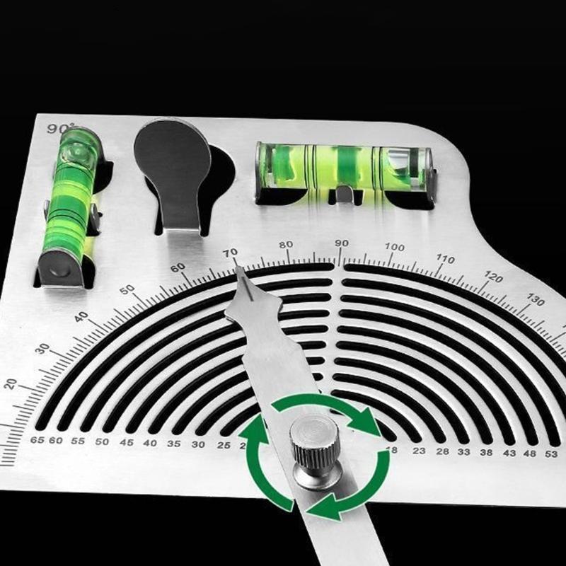 High Accuracy Steel Angles Measurement Tool Combined Level Gauges Engraves Scale for Professional Craft & Tasks