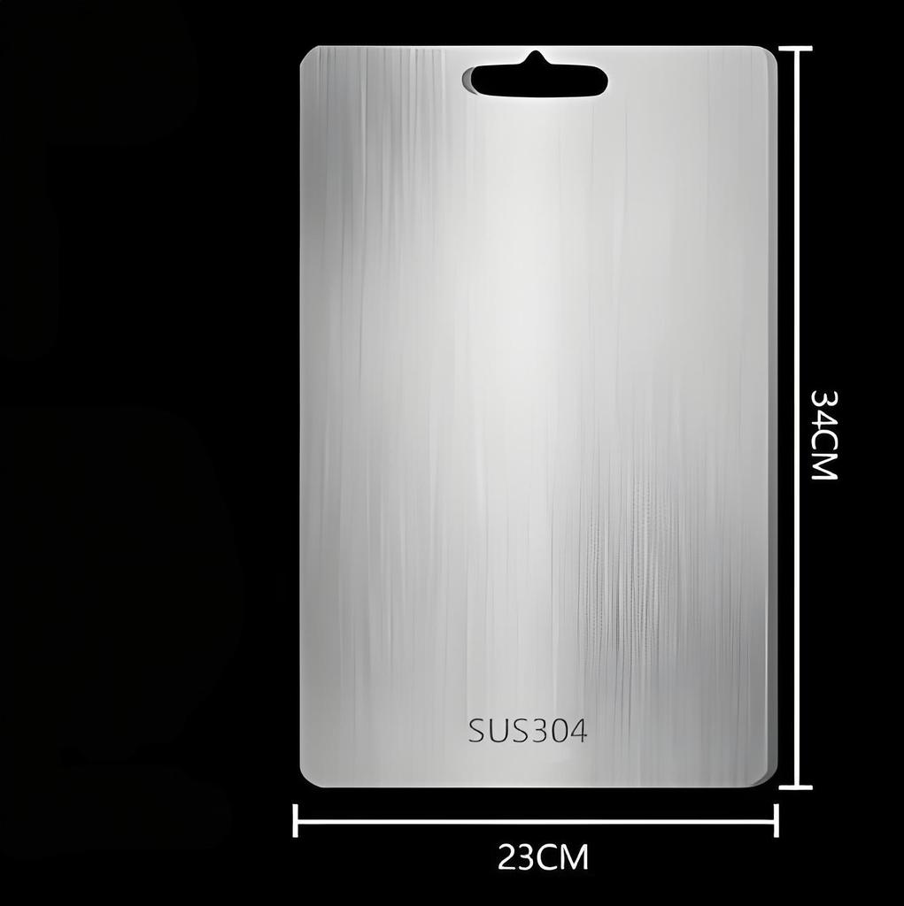 Stainless Steel Chopping Board - German 304 Double-Sided Cutting Mat for Kitchen (Anti-Bacterial & Scratch-Proof)