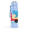 1PC Elephant Truck Cartoon Figure 750ml Color Plastic Sports Water Bottle Leakproof Flip Straw Lid For Sports Office Home Use
