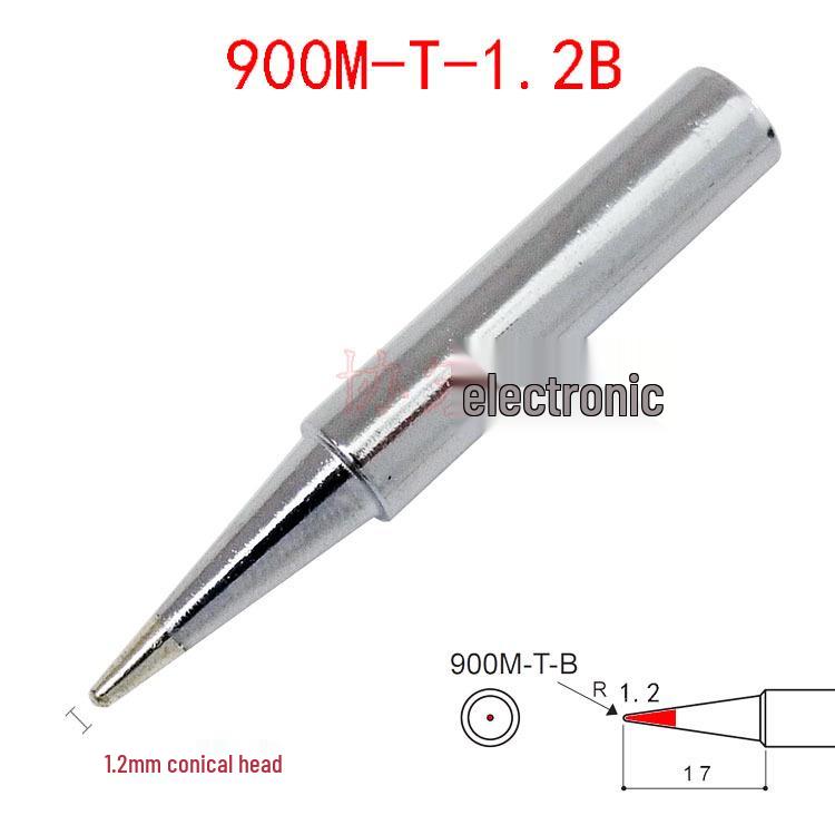 900M-T-B 1.2B Lead-Free White Light Conical Soldering Iron Tip; 900M-T-I Pointed Conical Tip.