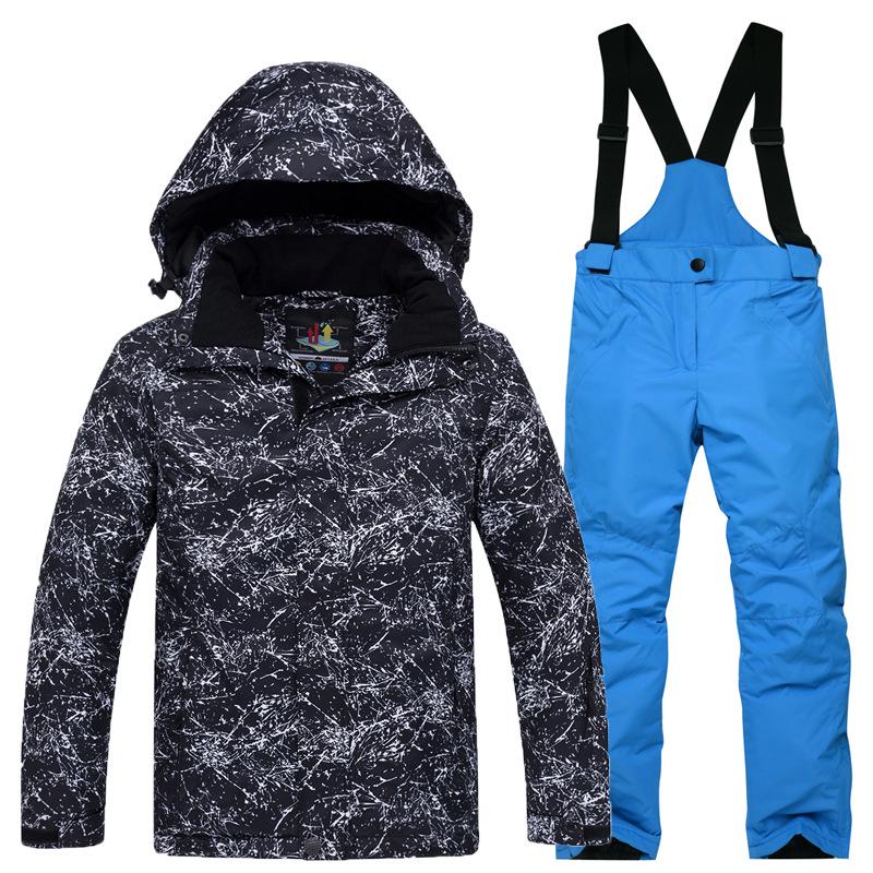 Children's Thickened Two-Piece Ski Suit for Boys and Girls - Warm Outdoor Winter Wear