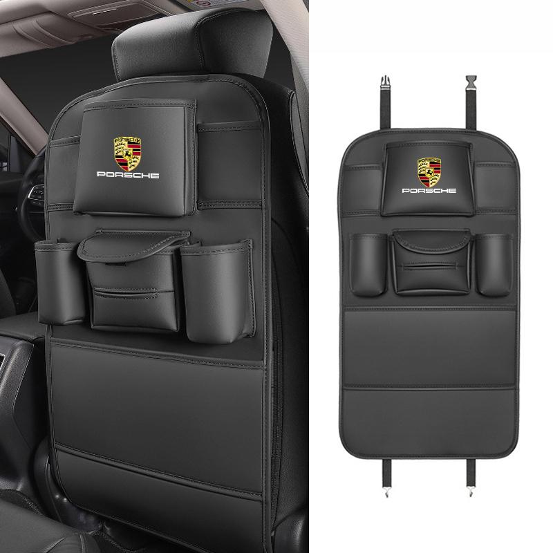 Car Organizer Back Storage Bag Anti-kick Pad For Porsche 928 Boxster Cayenne Panamera Carrera-GT 918-Spyder 968 Auto Accessories