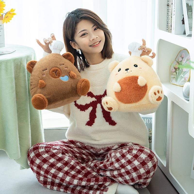Capybara Bread Bear Plush Toy Cute Cartoon Girl Children Birthday Gift Holiday